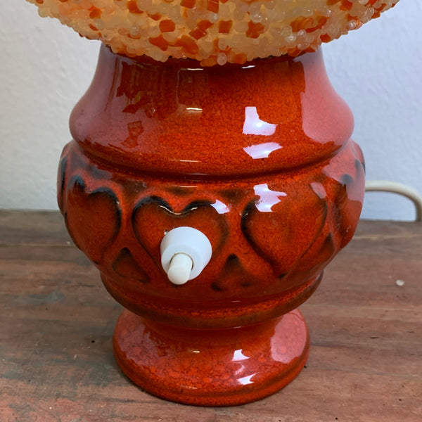 2 Granulat Keramik Kugel Nachttisch Lampen