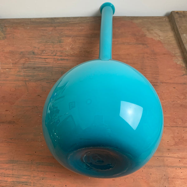Vintage hellblaue Glasvase von Gunnar Ander für Elme Glasbruk