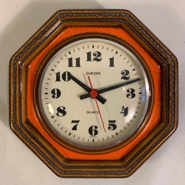 Wanduhr Keramik 60er Jahre