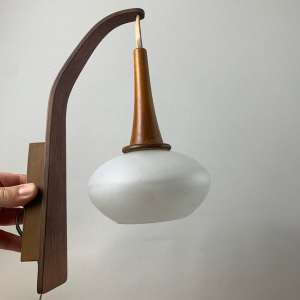 50er Jahre Wandlampe Holz