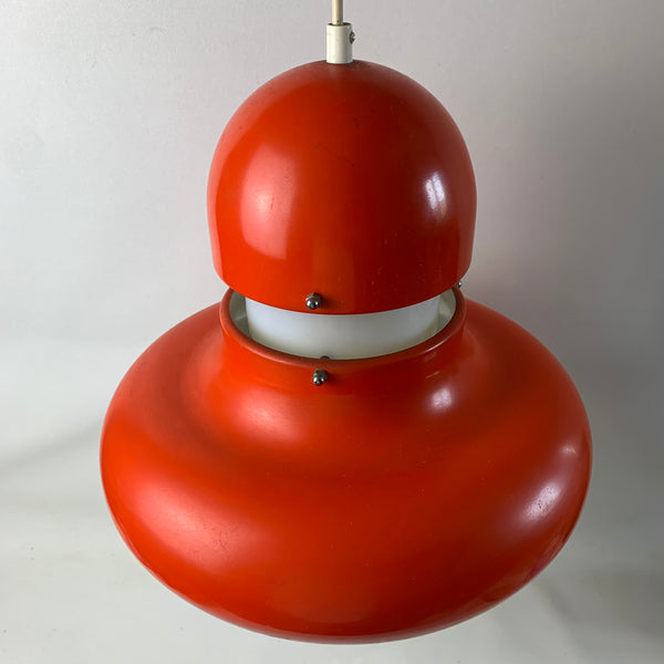 Orange rote Space Age Deckenlampe von Sölken Leuchten