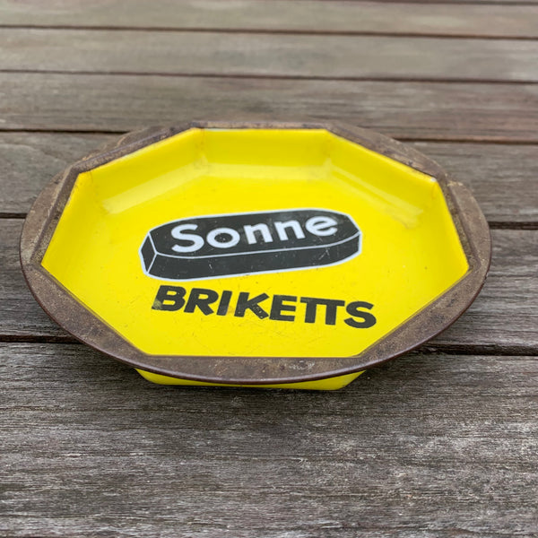 Emaille Aschenbecher Sonne Briketts