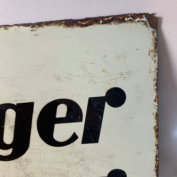 Großes Emaille Schild Leipziger Feuer Versicherungs Anstalt