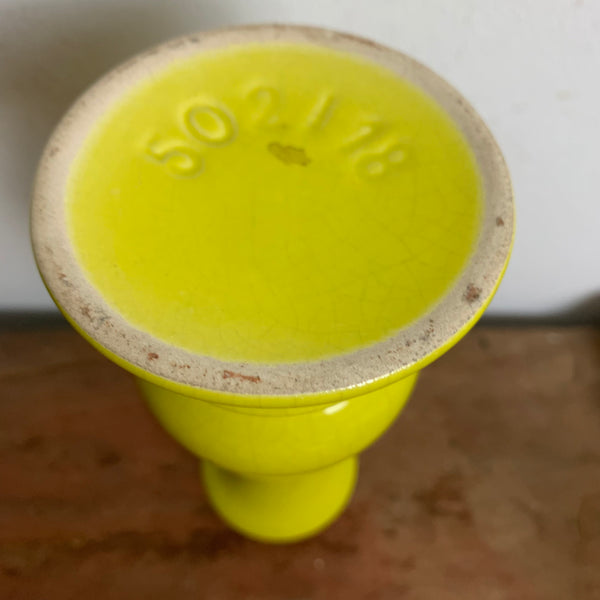 Vintage Keramik Kerzenständer 502/18 gelb