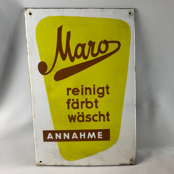 Emaille Schild Maro
