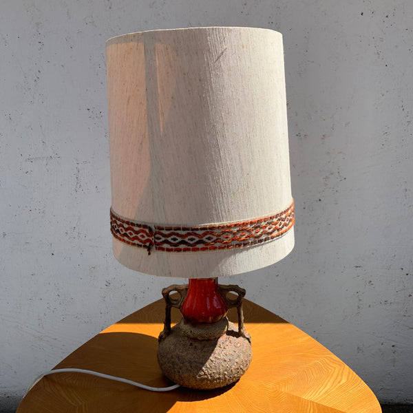 Schöne große Fat Lava Keramik Lampe von Honsel