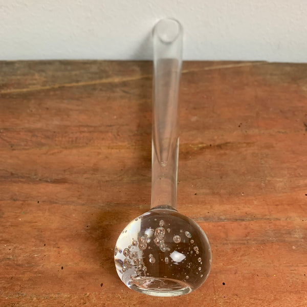 Vintage Orchideen Bubble Glas Vase