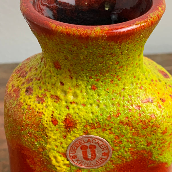 Seltene vintage Keramik Vase von Überlacker 1436 / 14