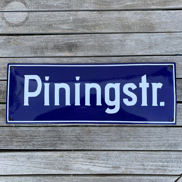 Altes Straßennamenschild Piningstr.