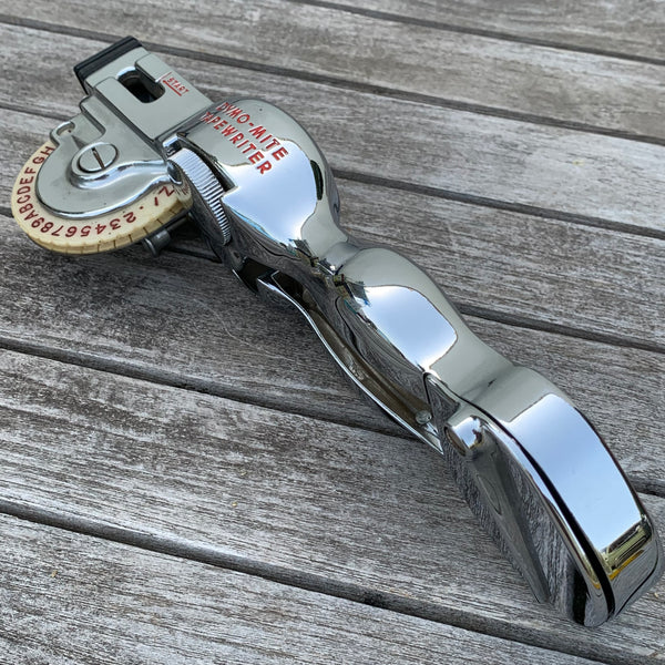 Vintage Dymo-Mite Tapewriter Chrom Embossing Tool Label Maker