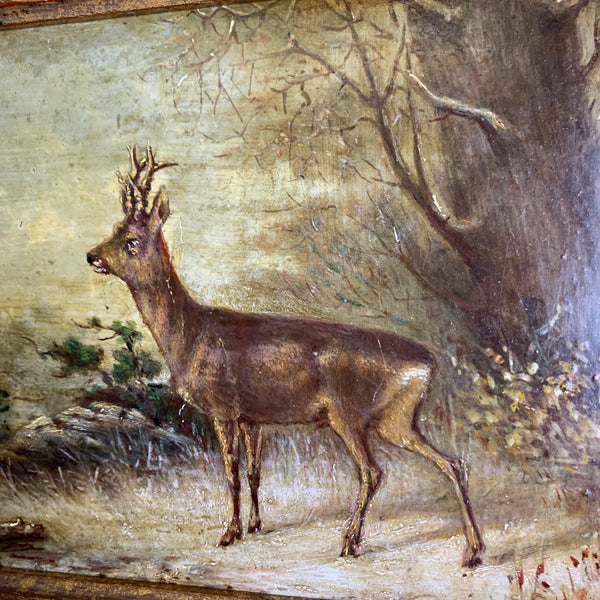 Ölgemälde Rehbock von 1893
