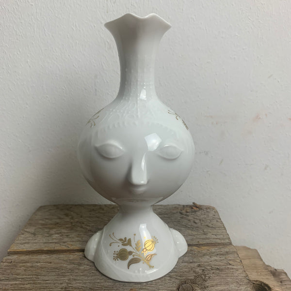 Vase Romanze in Dur Gold von Björn Wiinblad für Rosenthal