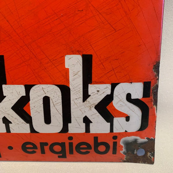 Emaille Schild Ruhr Zechenkoks