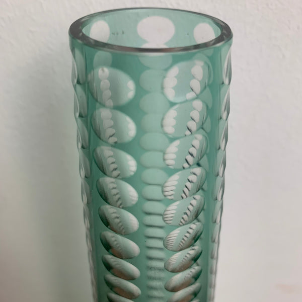 Vintage Kristallglas Stangenvase