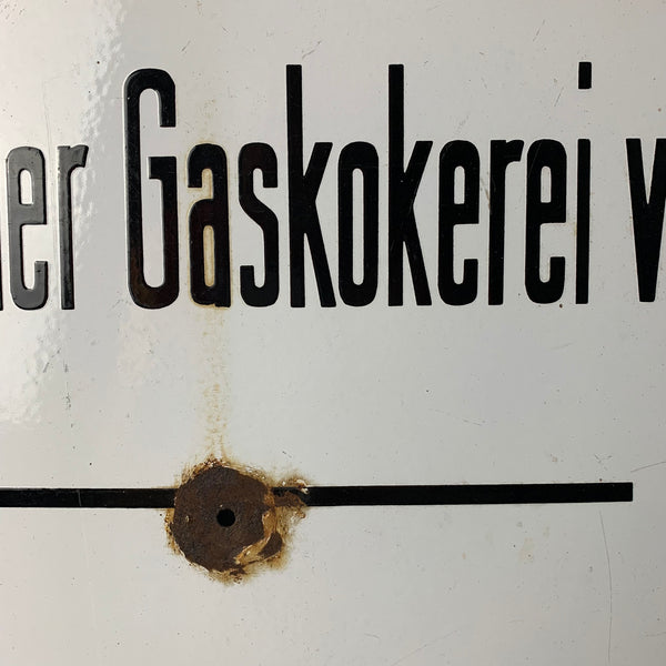 Emaille Schild Rauchen in der Gaskokerei verboten