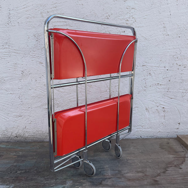Klappbarer Dinett Barwagen von Bremshey Solingen in orange