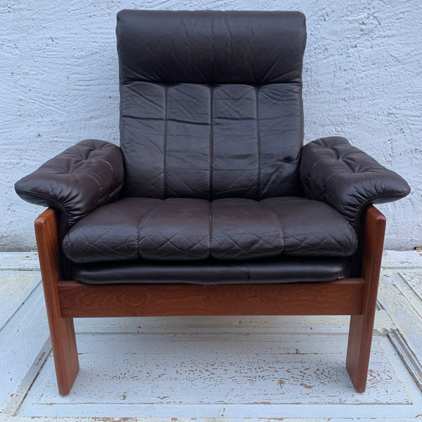 Vintage dänischer Teakholz Sessel von Skippers Mobler