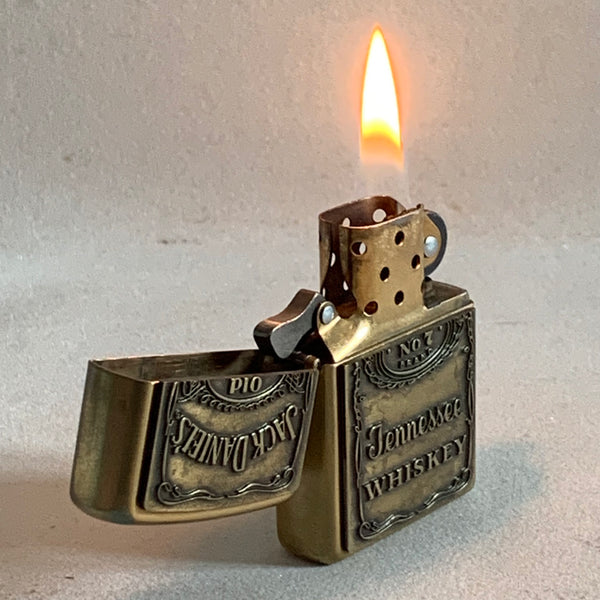Zippo Messing Feuerzeug Emblem Jack Daniels Old No 7 Tennessee Whiskey