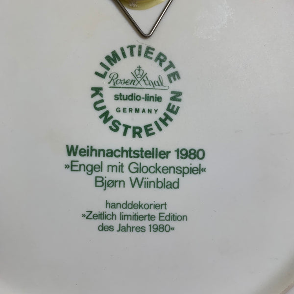 Weihnachtsteller 1980 von Björn Wiinblad für Rosenthal