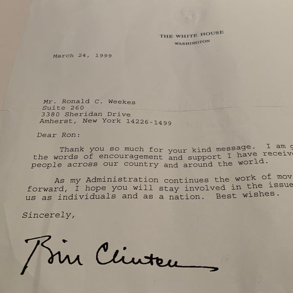 Autogramm Brief Bill Clinton