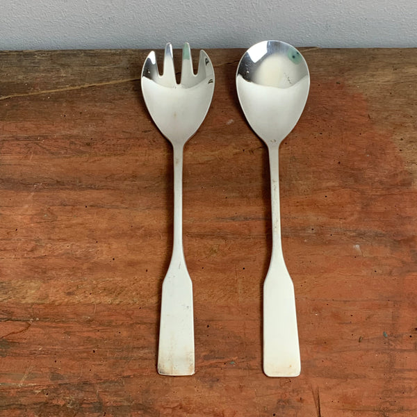 Vintage versilbertes Salatbesteck