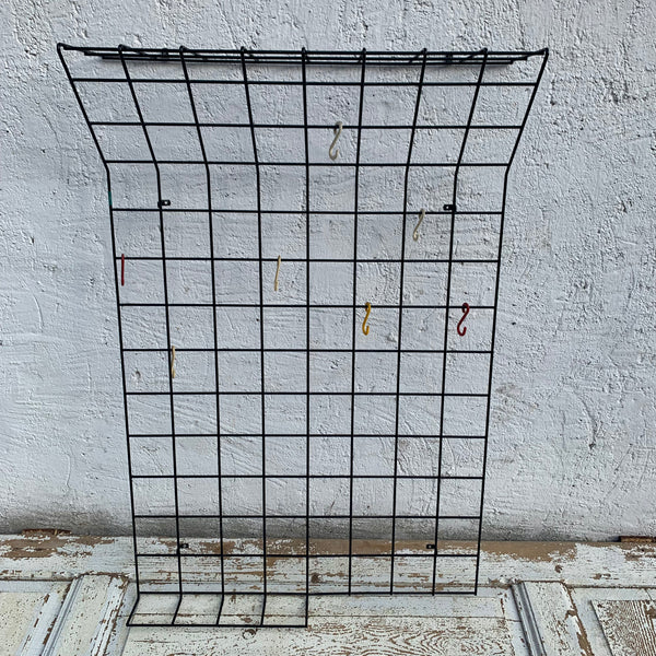 Vintage Draht Gitter Garderobe von Karl Fichtel für Drahtwerke Erlau schwarz