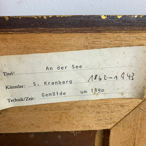 Ölgemälde An der See von Kranbarg