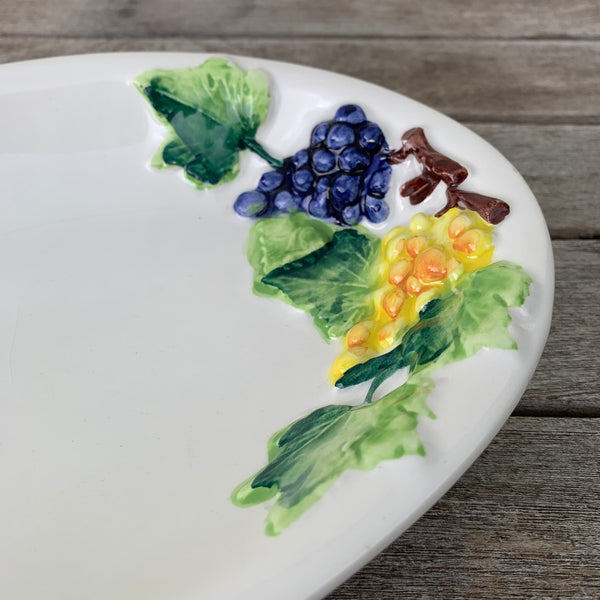 Bassano italienische Keramik Ovale mediterrane Obstplatte
