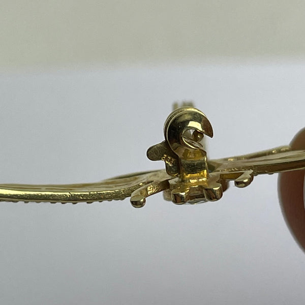 Libelle Brosche Gold mit Auquamarin