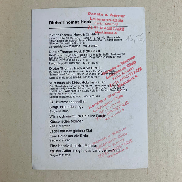 Original Autogramm von Dieter Thomas Heck