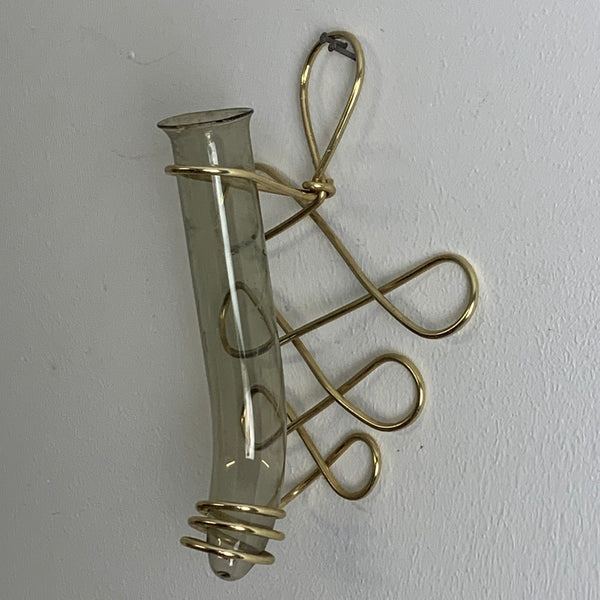 Mid Century Wand Vase mit Halter