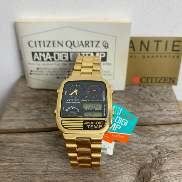 Vintage ana-digi temp Quarzuhr von Citizen