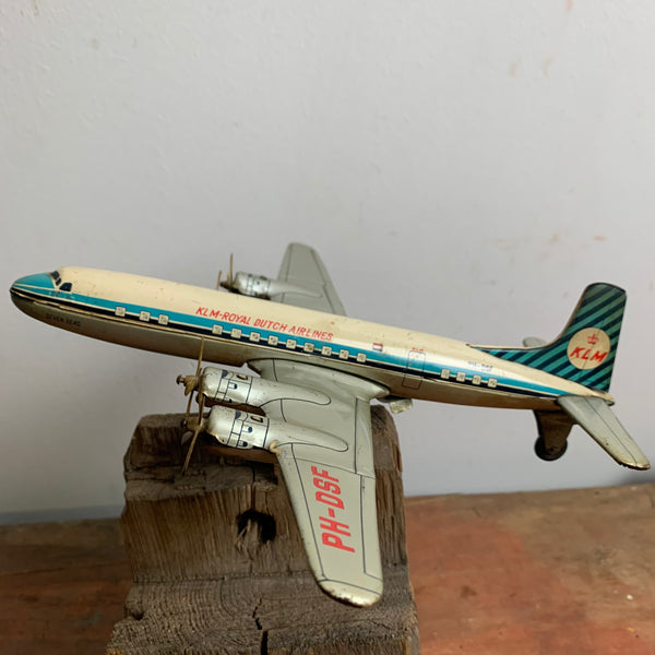 Vintage Blechspielzeug Flugzeug KLM