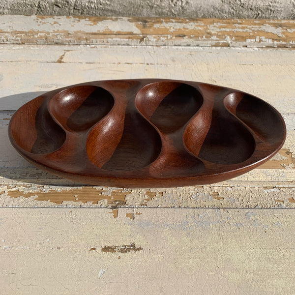 Vintage Teakholz Schale von Laur Jensen für Odense