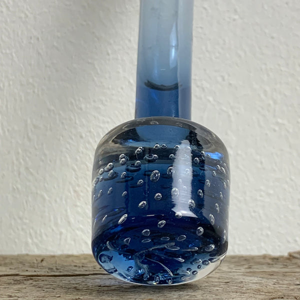 Vintage Bubble Glas Vase von Ekenäs Sweden