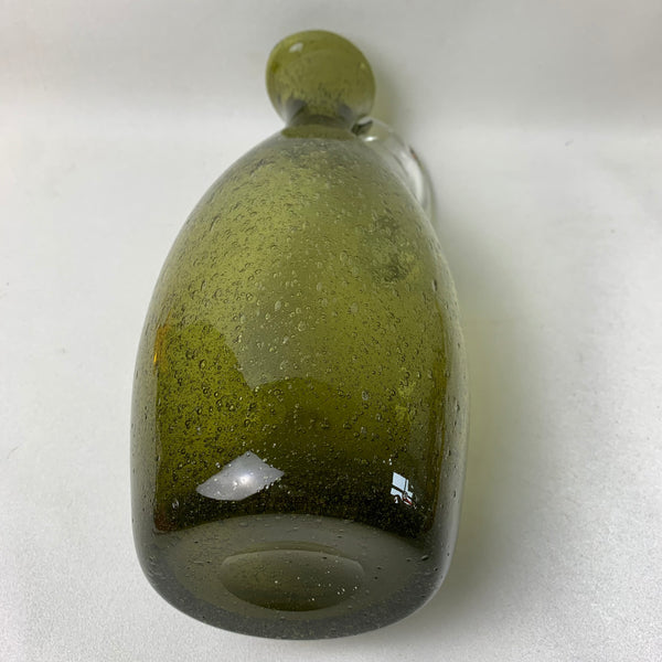 Vintage Kanawha Green Crackle Glas Karaffe