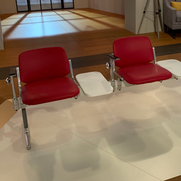Aluminium Drei-Sitz Bank von Giancarlo Piretti für Castelli