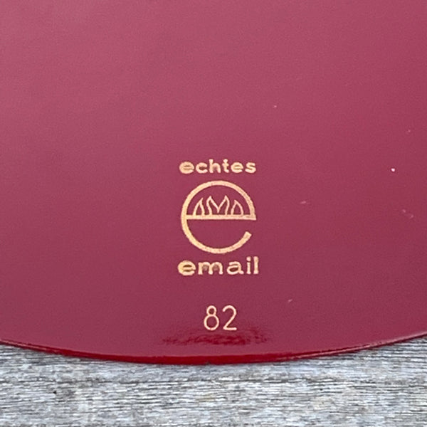 Große emaillierte vintage Schale