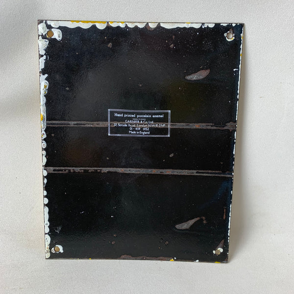 Emaille Schild Tizer gelb