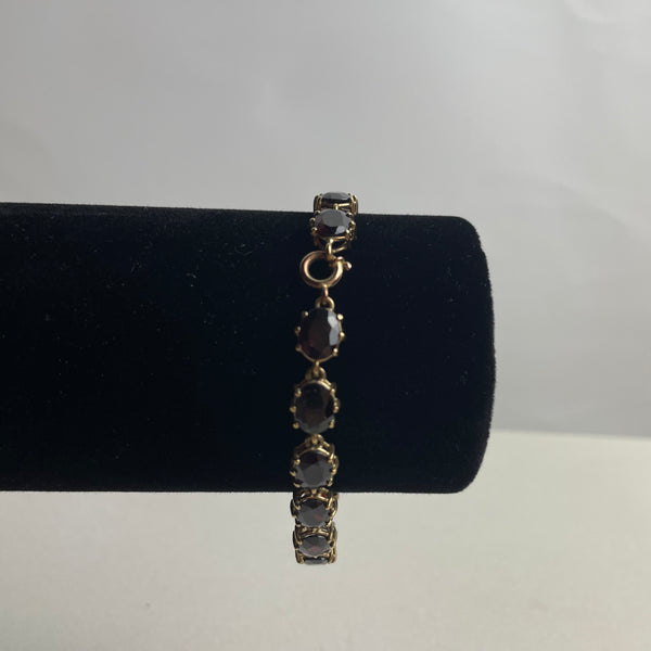 Granat Collier mit Armband Gold