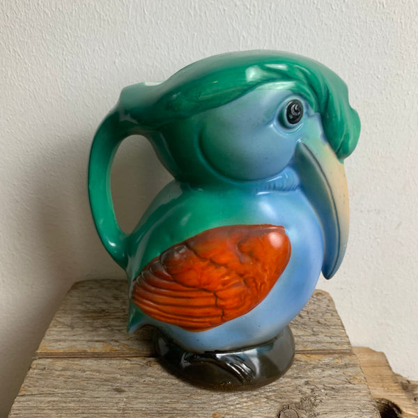Vintage Keramik Krug Vogel
