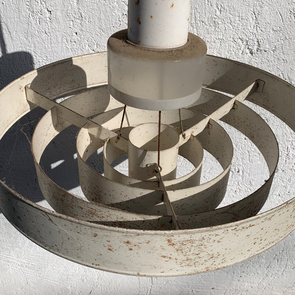 Große modernistische industrielle Art Deco Deckenleuchte von Siemens und Schuckert