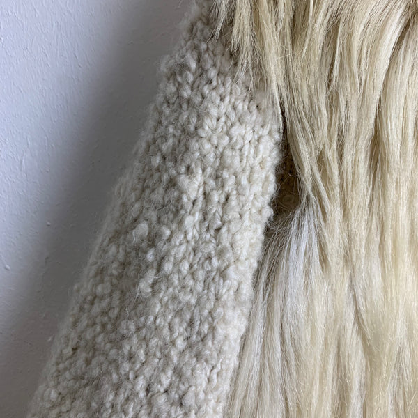 70er Jahre Damen Ziegenfell Hippie Jacke