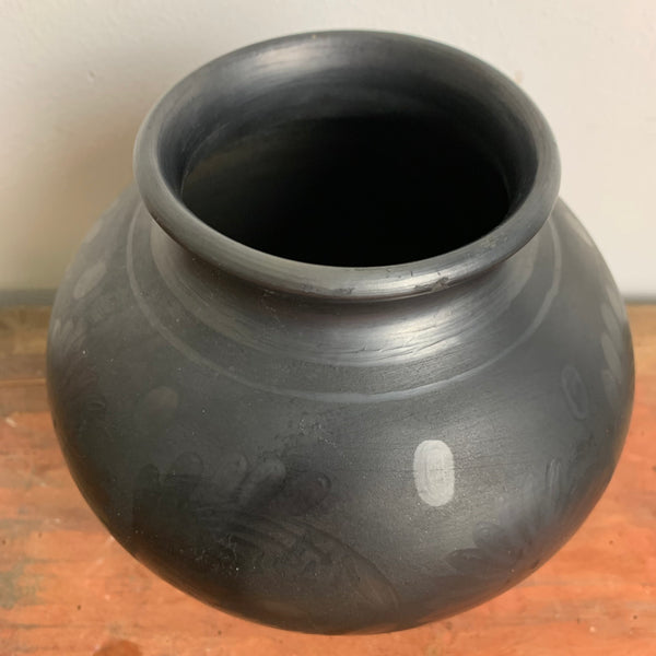 Black Pottery Vase von Istvan Fazekas aus Nadudvar in Ungarn