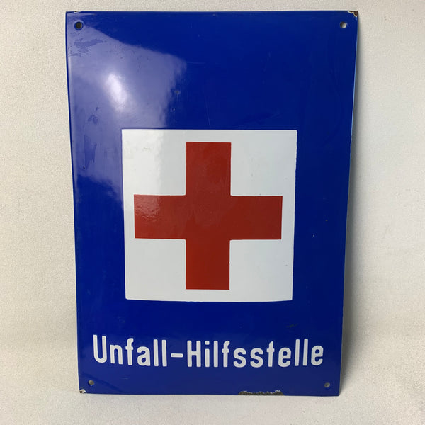 Emaille Schild DRK Unfall-Hilfsstelle