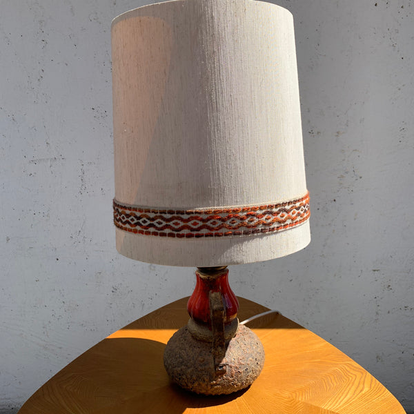Schöne große Fat Lava Keramik Lampe von Honsel