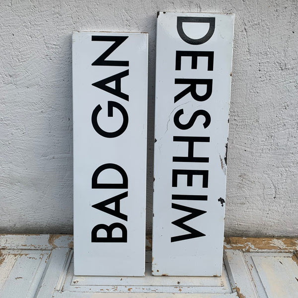 Vintage Emaille Schild Bad Gandersheim