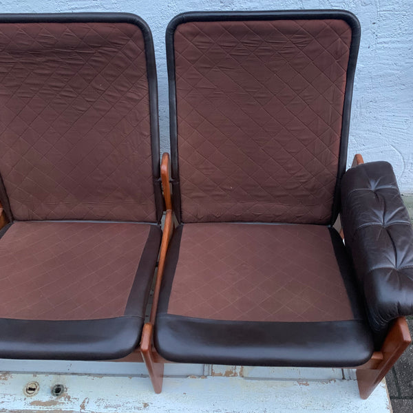 Vintage dänisches Teakholz Sofa von Skippers Mobler