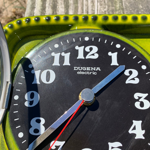 Keramik Dugena Wanduhr von Alfa Haller