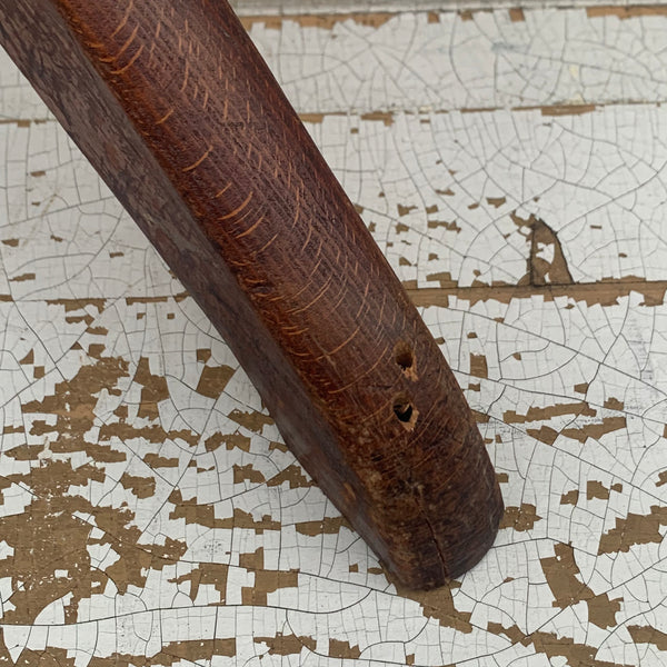 Vintage Industrial Holz Drehstuhl von Stoll